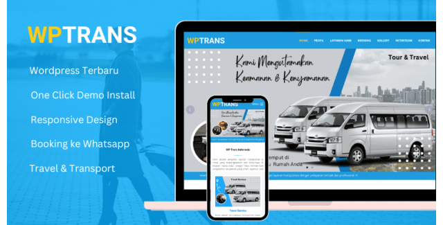 WpTrans - Tema Wordpress untuk Travel & Transport