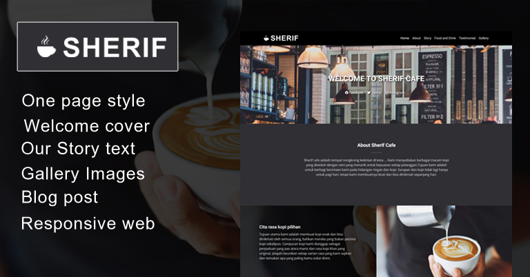 Sherif - Wordpress Themes untuk Cafe dan Warkop