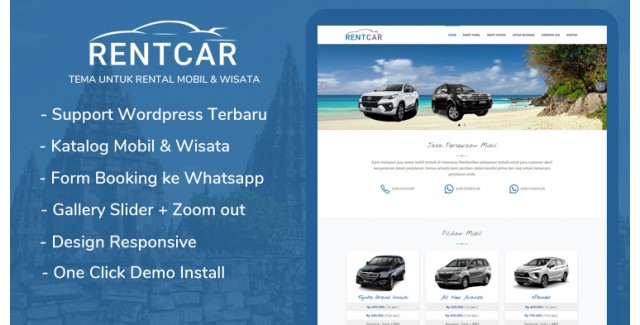 Rentcar - Wordpress Themes rental mobil