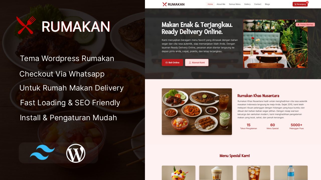 Rumakan - Tema Wordpress Kuliner & Rumah makan